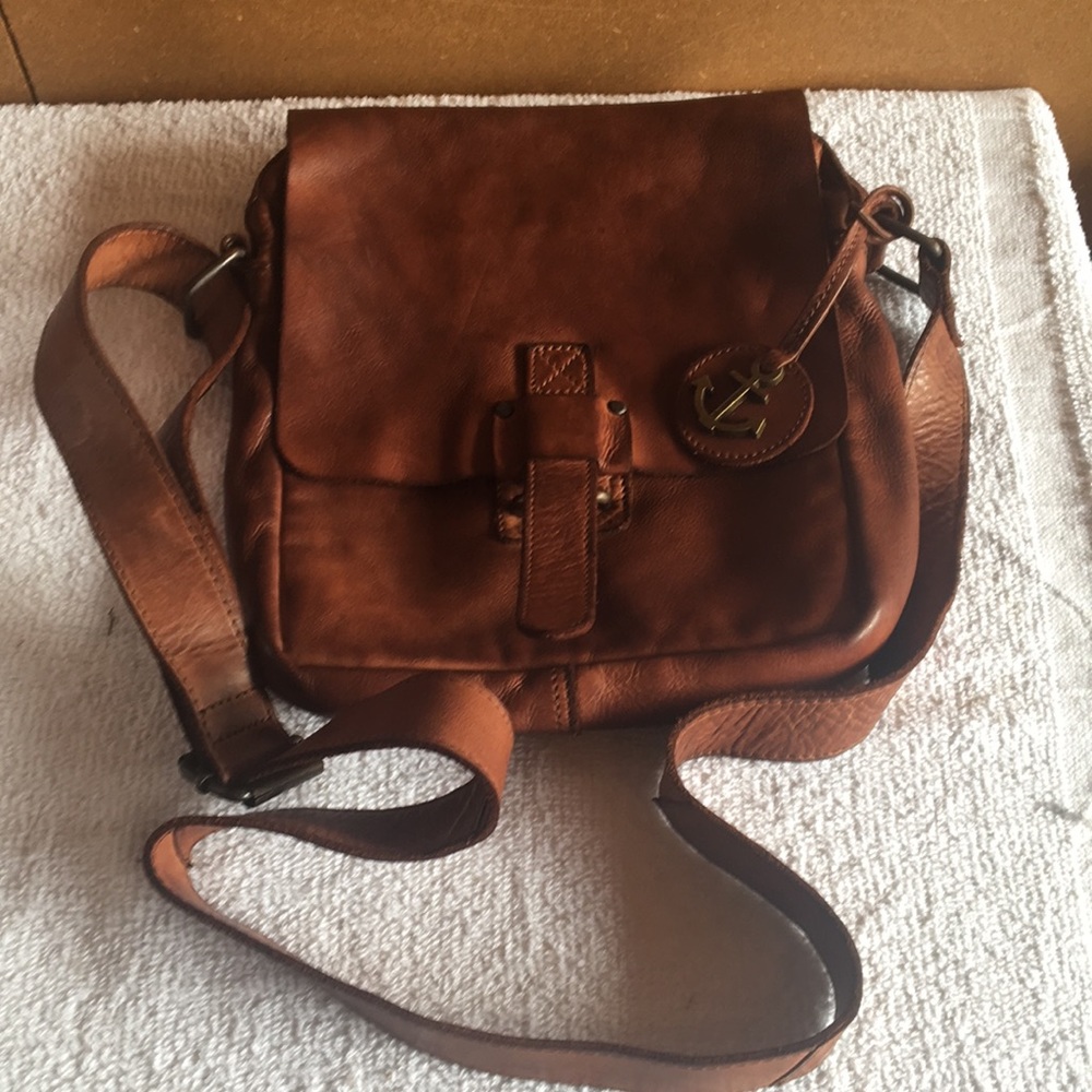 Shoulder Bag By HARBOUR 2ND. Distressed Leather